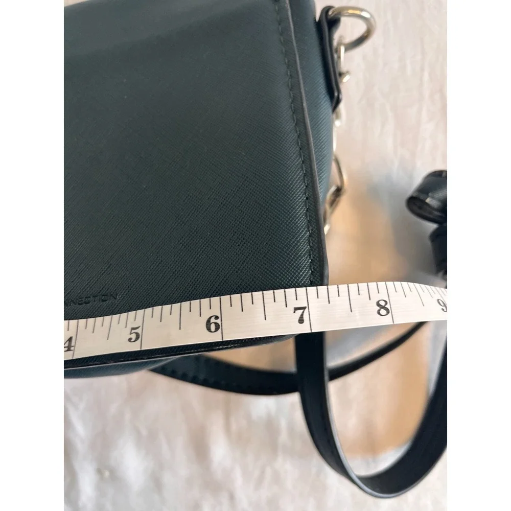 French Connection Chain‎ Zip Shoulder Bag Clutch Navy Blue Cross Body Handbag